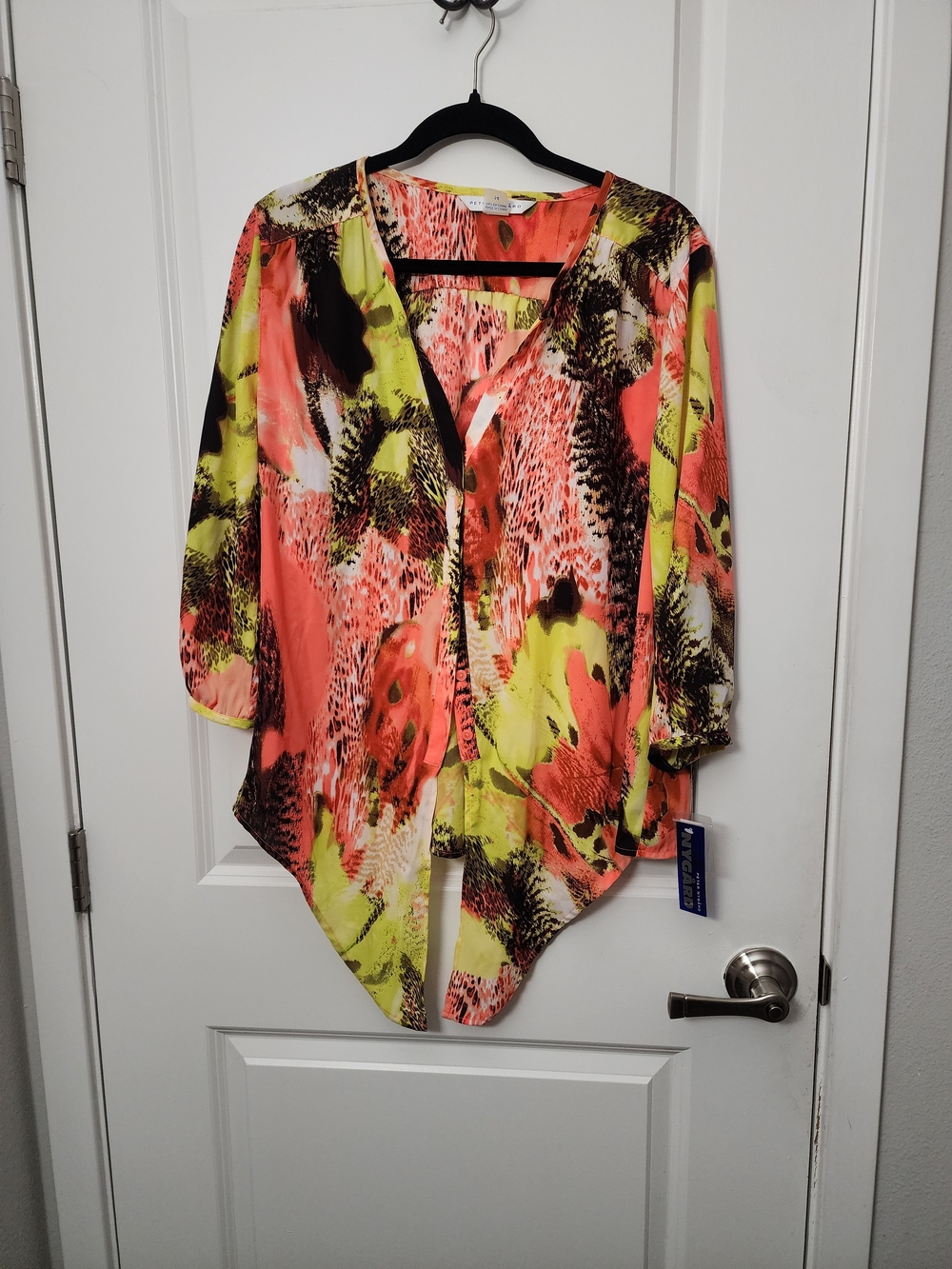 Peter Nygard Animal  Print Draped Blouse